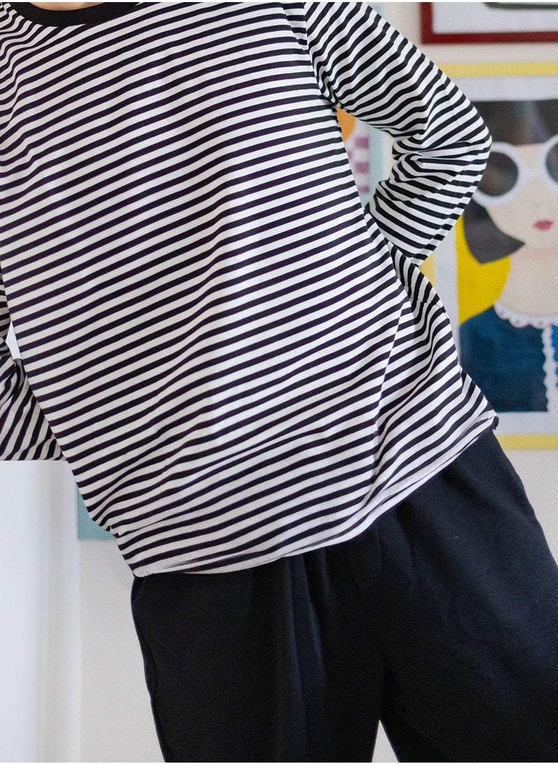 Arafa - Men Striped Cotton PJ set Regular Fit - Image 1