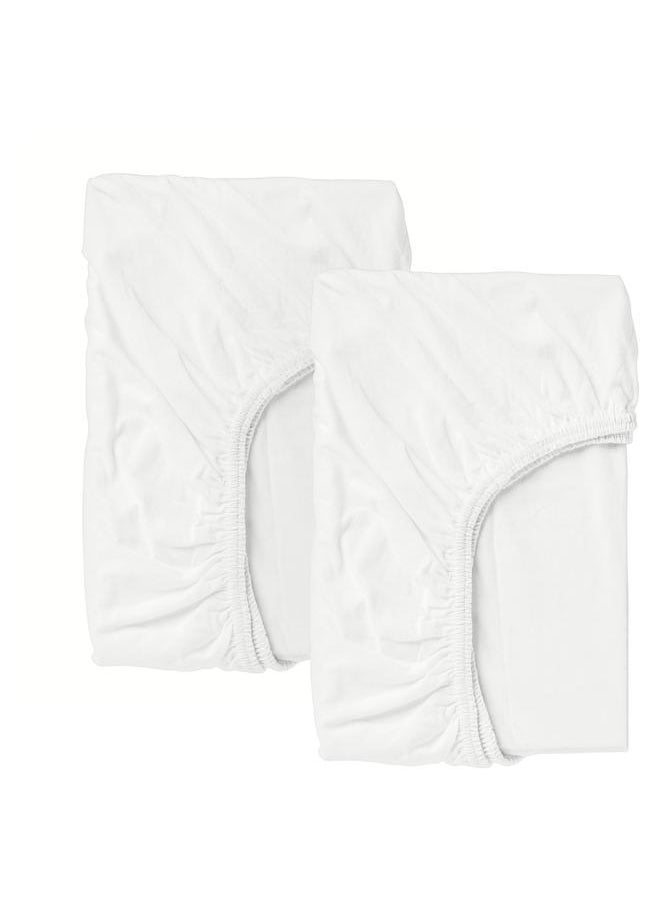 Generic Fitted sheet for cot, white, 60x120 cm  - Image 1