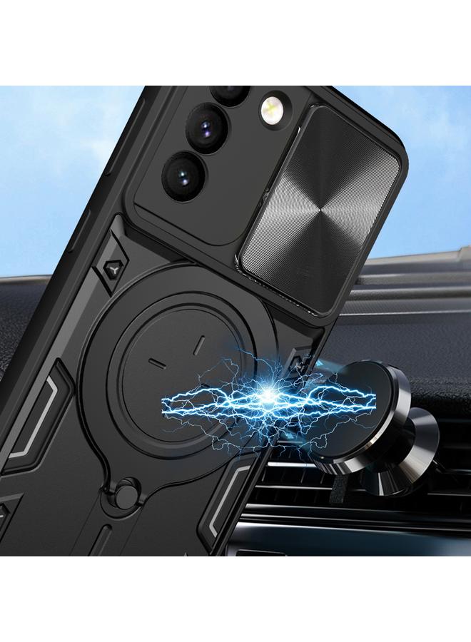 S-TOP Case For Samsung Galaxy S21+ 5G CD Texture Sliding Camshield Magnetic Holder Phone Case - Image 4