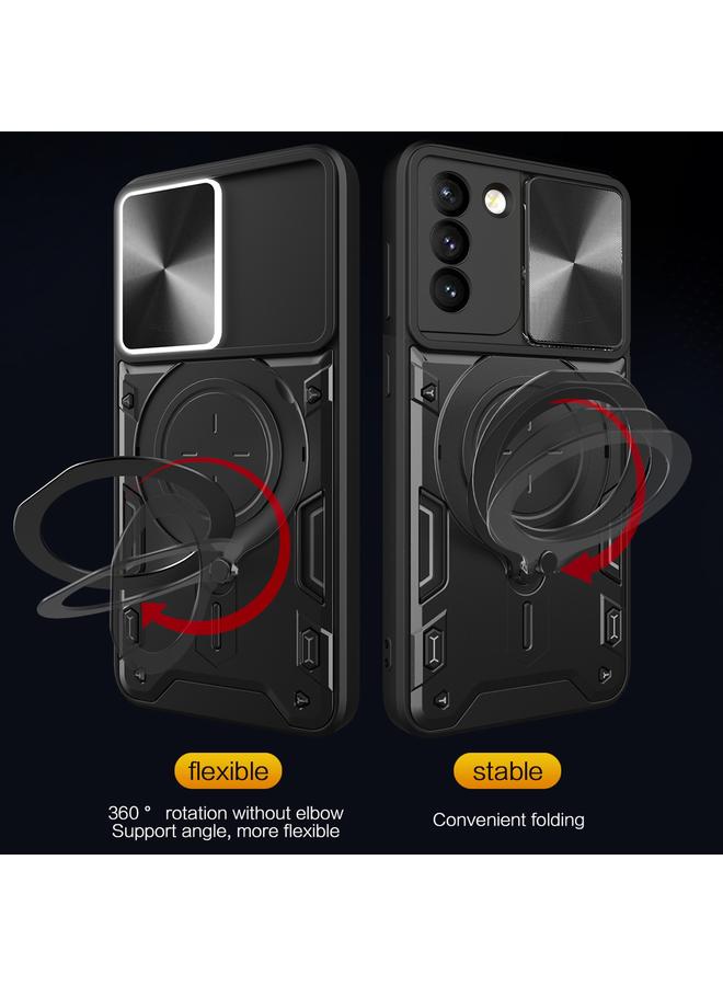 S-TOP Case For Samsung Galaxy S21+ 5G CD Texture Sliding Camshield Magnetic Holder Phone Case - Image 5