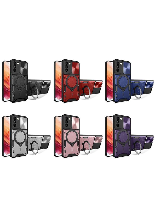 S-TOP Case For Samsung Galaxy S21+ 5G CD Texture Sliding Camshield Magnetic Holder Phone Case - Image 2