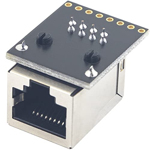 whiteeeen 2pcs RJ45 Breakout Board 8P8C Jack Ethernet Connector with 8Pin 2 Type Pin Headers (Straight and Right Angel) - Image 4