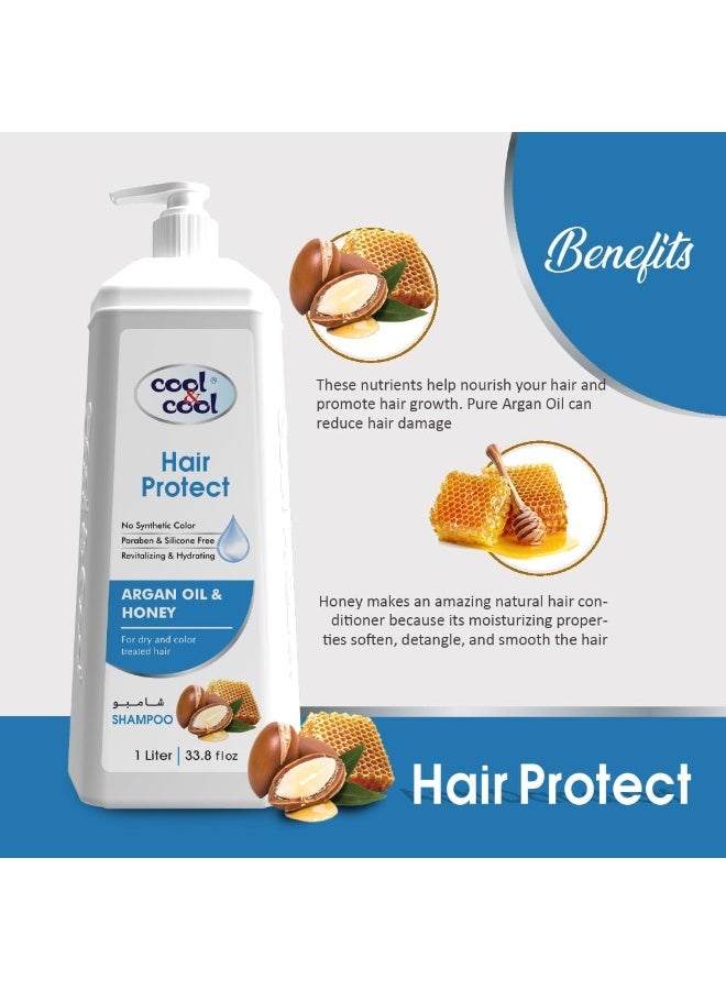 كول اند كول شامبو لحماية الشعر بزيت الأرغان والعسل 1 لتر - Image 2