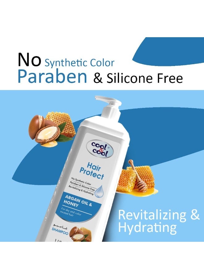 كول اند كول شامبو لحماية الشعر بزيت الأرغان والعسل 1 لتر - Image 3