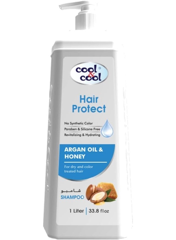 كول اند كول شامبو لحماية الشعر بزيت الأرغان والعسل 1 لتر - Image 1