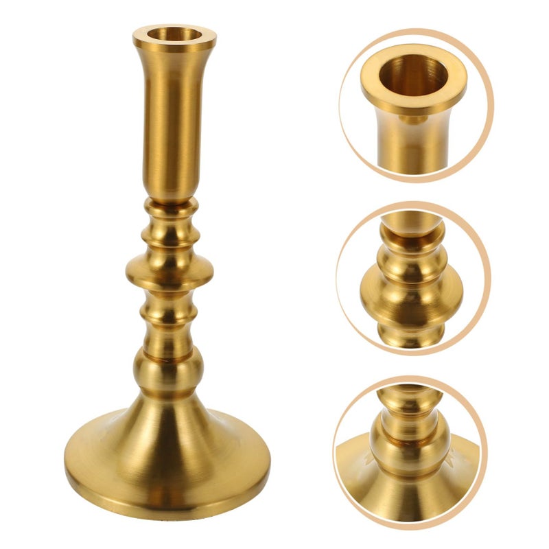 Taper Candle Holder Retro Decorative Centerpiece for Dining Wedding Home Decor Romantic Candlelight Dinner - Image 2