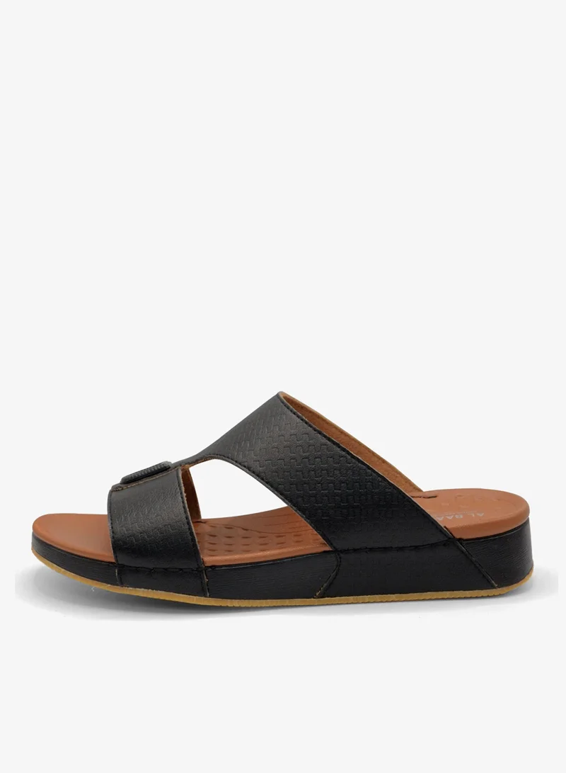 AL BAAZ Al Baaz Black Arabic Sandals for Men - Traditional Leather Men Sandals