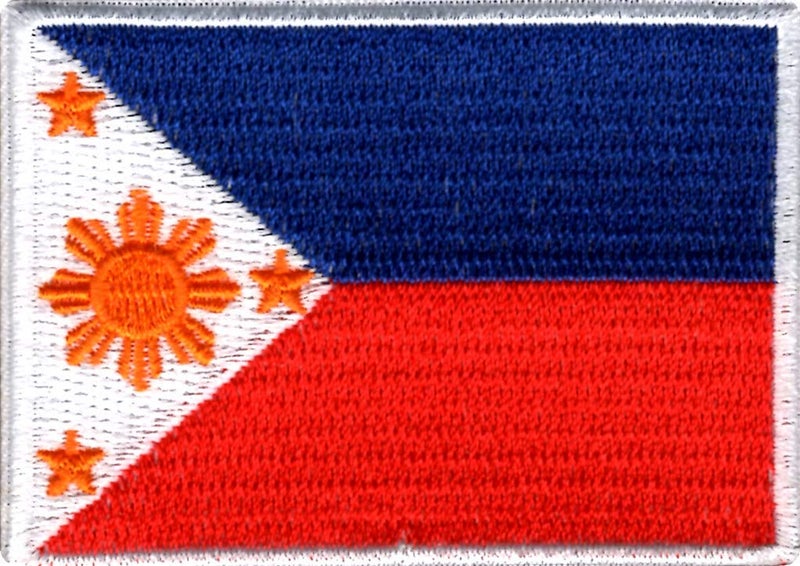 Generic Philippines Flag Applique Embroidered Sweing Patch Suitable for Jackets, Bags, T-Shirts, Jeans, Pants, Outdoor Clothing ; Size: 7cm x 5cm ; Imported from Malaysia (1 Piece).  - Image 1
