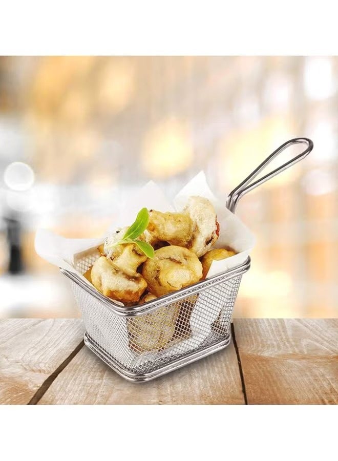 Snack Holder Basket Silver 10.5 x 6 x 9cm - Image 1