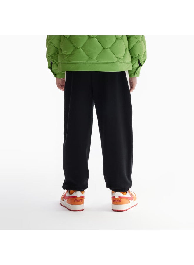 Mqd Boys' Knitted Pants, Spring And Autumn Style, Sports Casual Trousers, Black, Size 130 - Image 3
