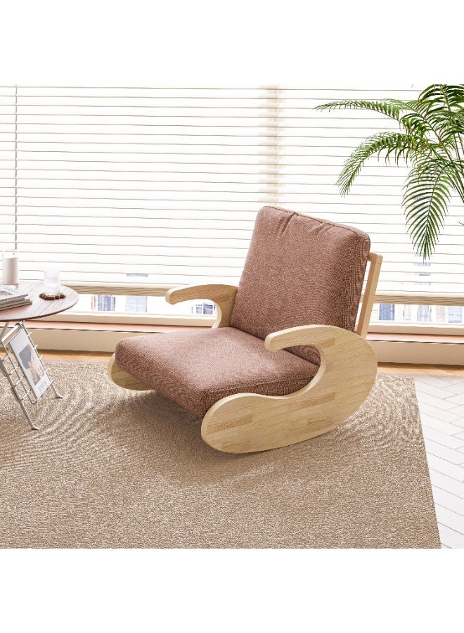 Lovesac Recliner Chair with Rocking Function Solid Wood Living Room Chair - Image 5