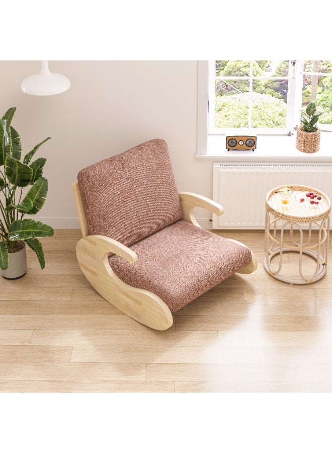Lovesac Recliner Chair with Rocking Function Solid Wood Living Room Chair - Image 2