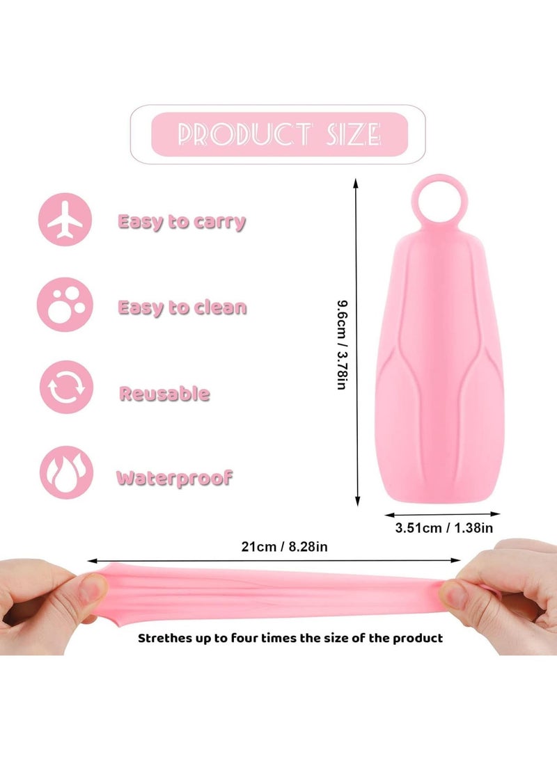 8 Pack Elastic Sleeves for Leak Proofing Travel, Portable Leak Locks Toiletries, Reusable Travel Bottles Leak Proof Silicone Sleeve Covers for Travel Container in Luggage Toiletries Accessory - Image 2