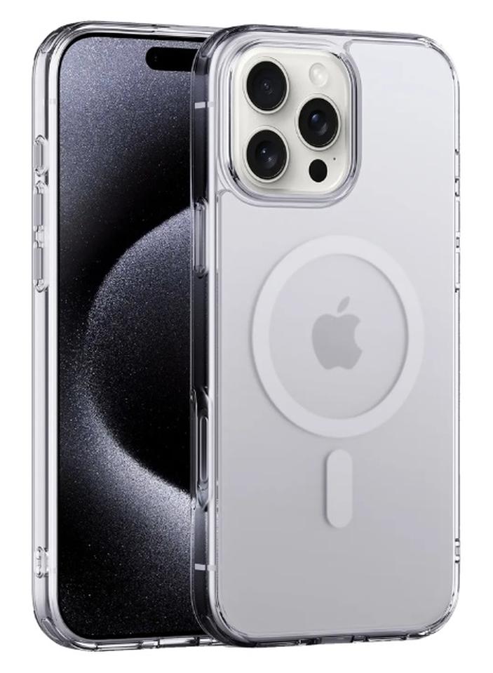MMG iPhone 16 Pro Clear Magnetic Cover | Mag Safe Compatible | Hybrid Protective Crystal Clear Hard Back Case | Shockproof Silicone Frame | Anti Yellowing | Slim Transparent Case for Apple iPhone 16 Pro - Image 1