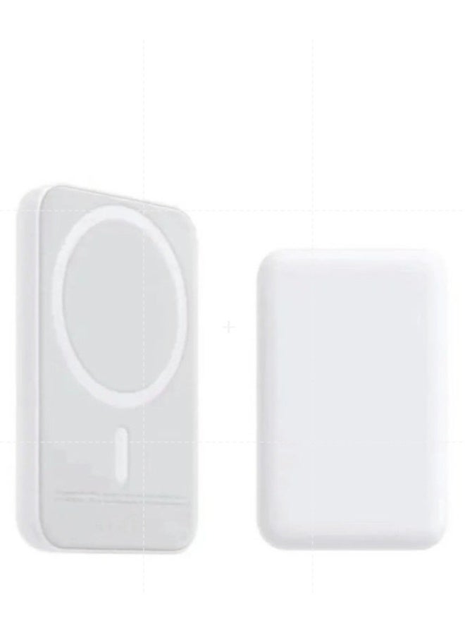 ELTRAZONE 10000 mAh Magnetic MagSafe Wireless Portable Power Bank Charger Compatible with iPhone 14/13/12 Series White