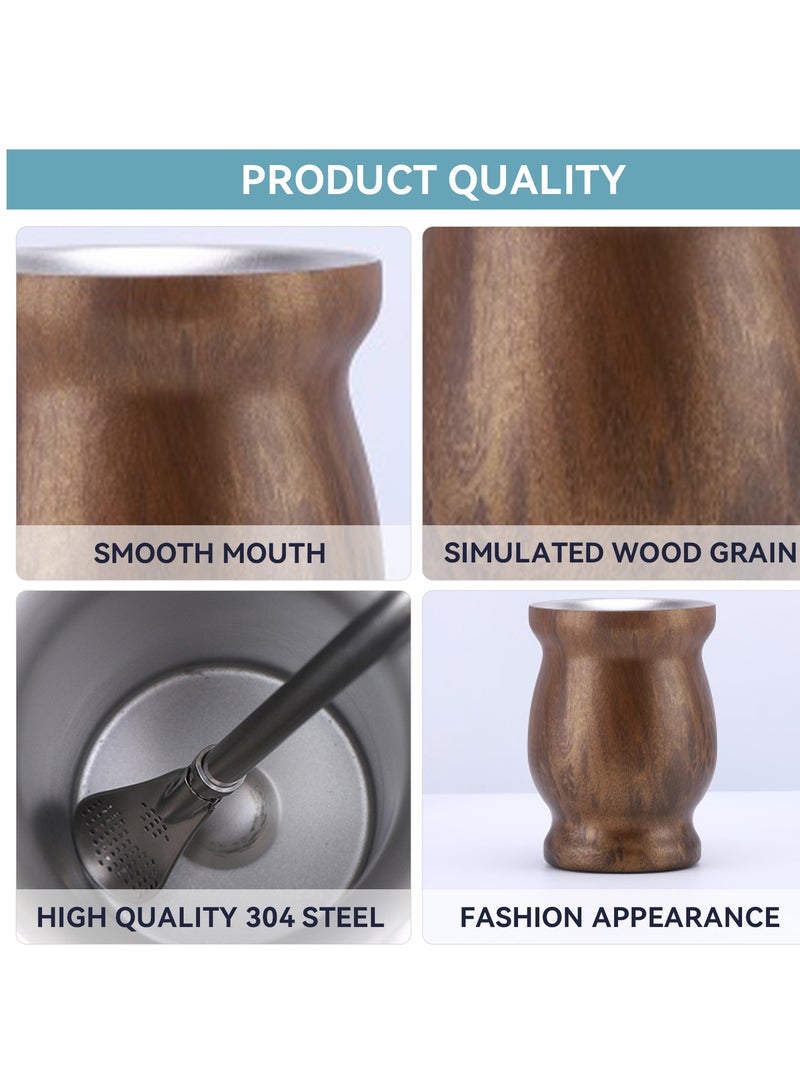 JZS طقم كوب بومبيلا من يربا ميت بجدار مزدوج من الفولاذ المقاوم للصدأ - Image 4