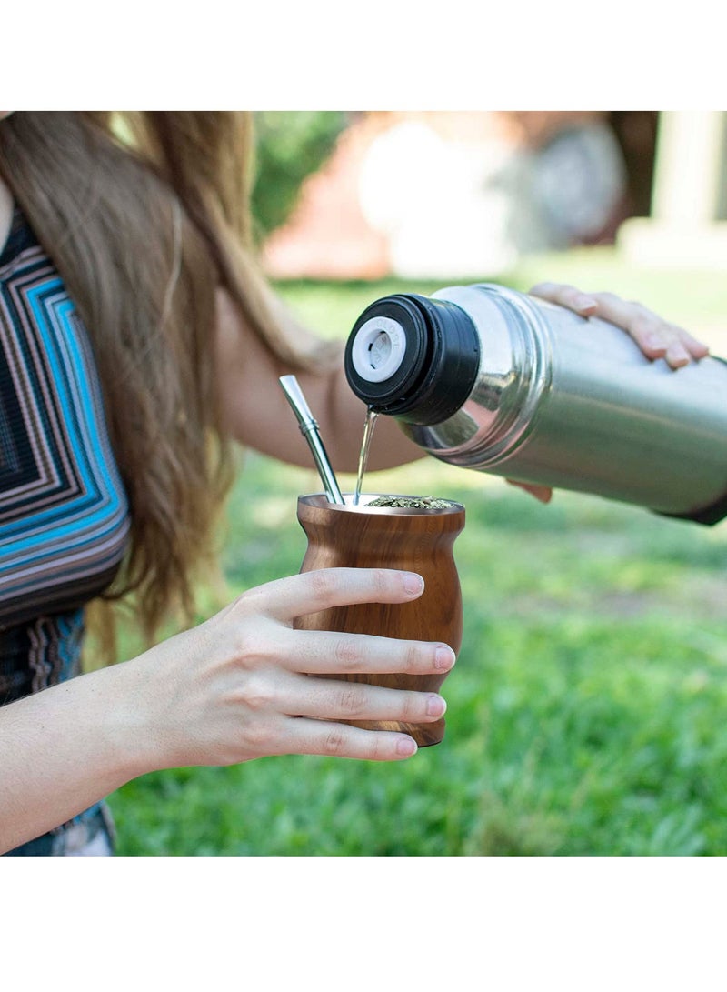 JZS طقم كوب بومبيلا من يربا ميت بجدار مزدوج من الفولاذ المقاوم للصدأ - Image 5