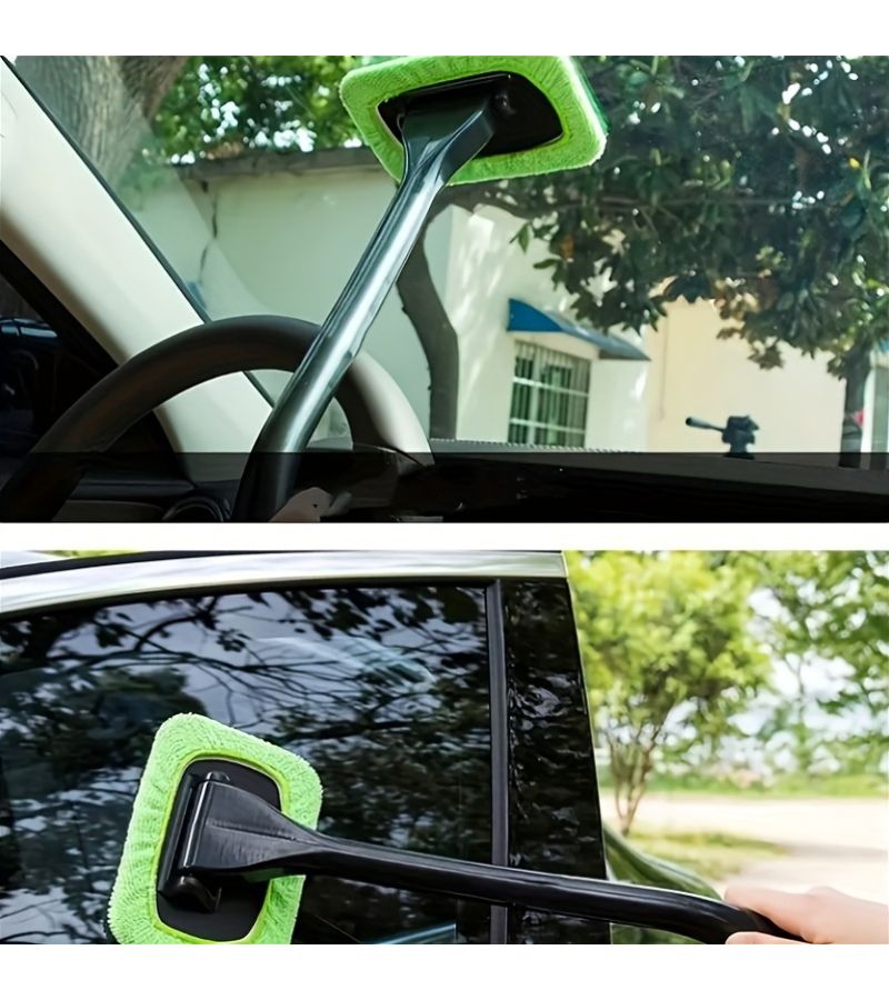 Green Car Windshield Dust Removal Brush Anti Fog Window Cleaning Tool - Image 2