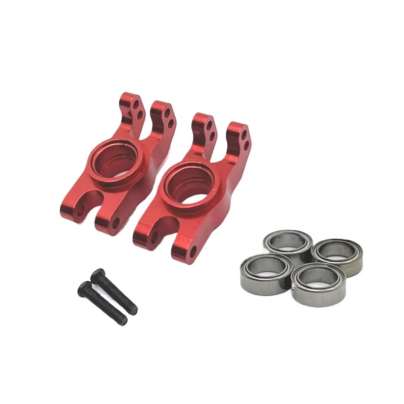 Red Metal Steering Knuckles For 1 16 RC Car Upgraded Parts - Image 2