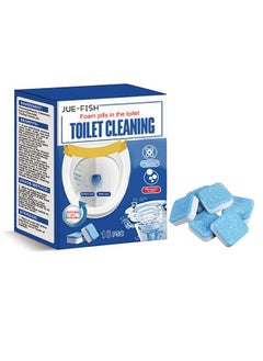JUE-FISH Ultra-Clean Toilet Effervescent Tablets, Automatic Toilet Cleaner, Toilet Disinfection Tablets, Cleaning Decontamination, Urine Stain Remover, Toilet Cleaning Spirit（1 Box of 16 Pieces）  - Image 1