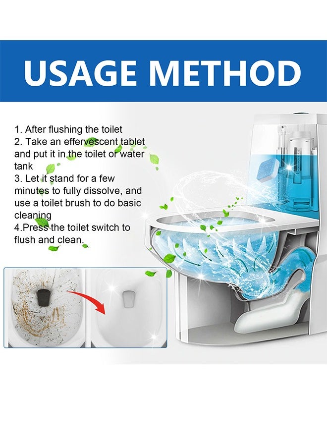 Ultra-Clean Toilet Effervescent Tablets, Automatic Toilet Cleaner, Toilet Disinfection Tablets, Cleaning Decontamination, Urine Stain Remover, Toilet Cleaning Spirit（1 Box of 16 Pieces）