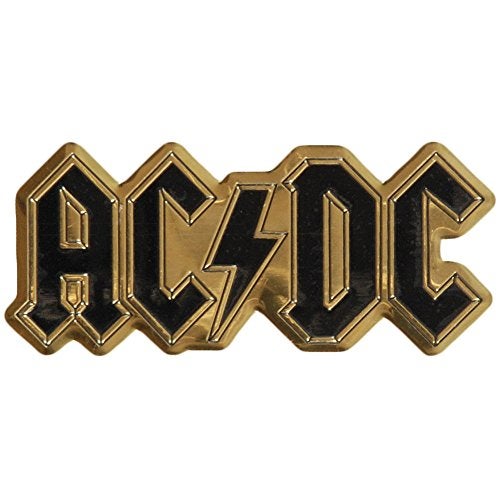 CD Visionary ACDC Logo Metal Sticker Gold 9cm - Image 1