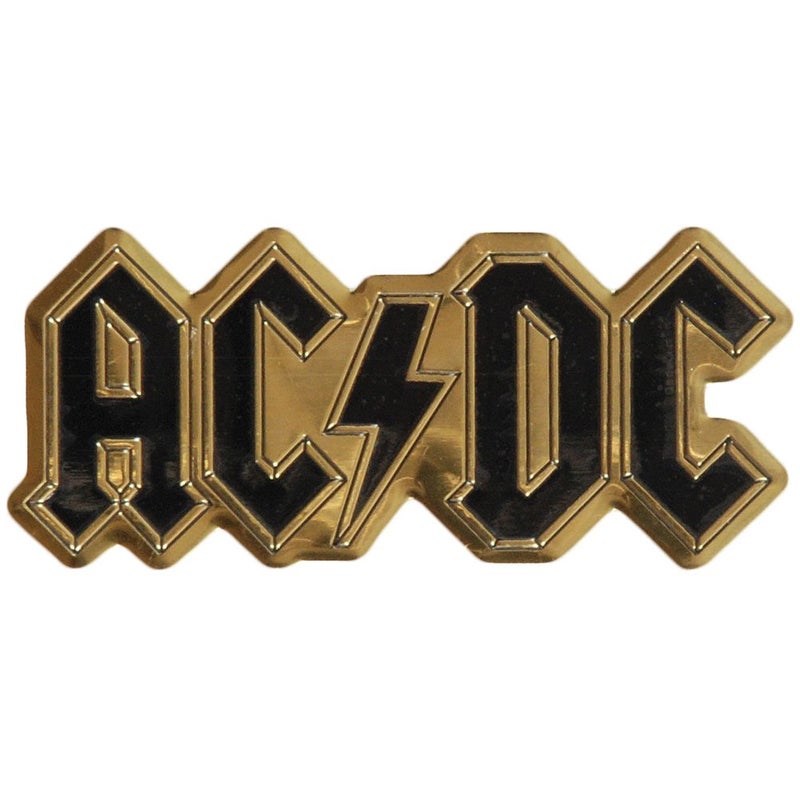 CD Visionary ACDC Logo Metal Sticker Gold 9cm - Image 2