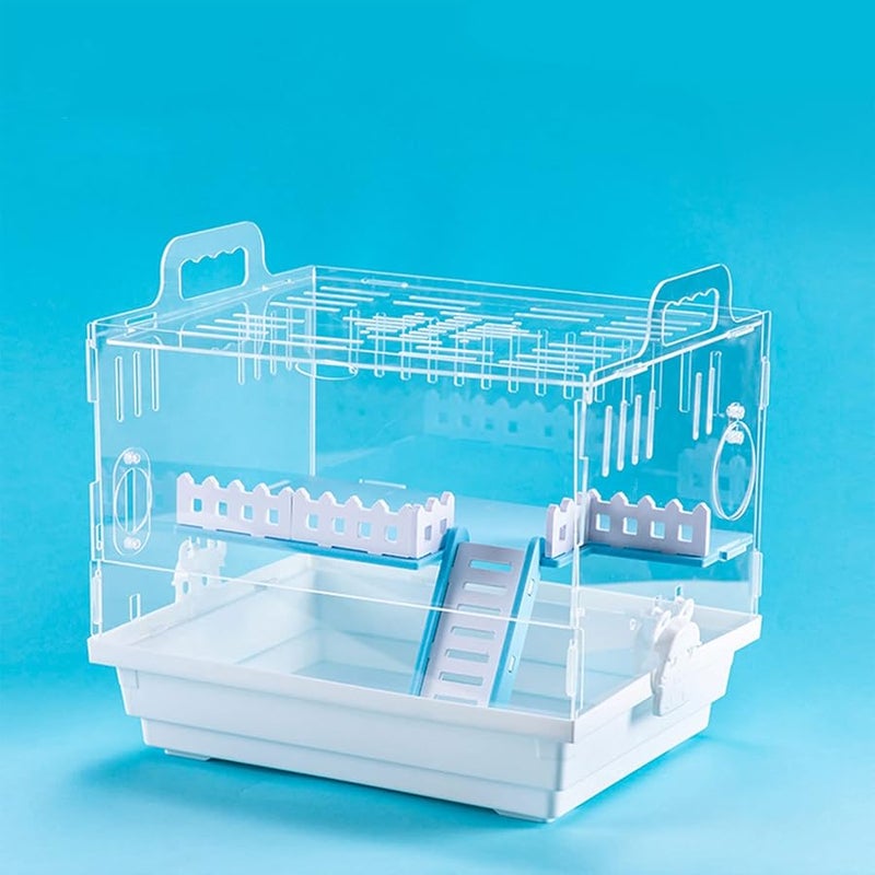 Purple Platform Transparent Hamster Cage Double Deck Habitat For Small Animals - Image 5