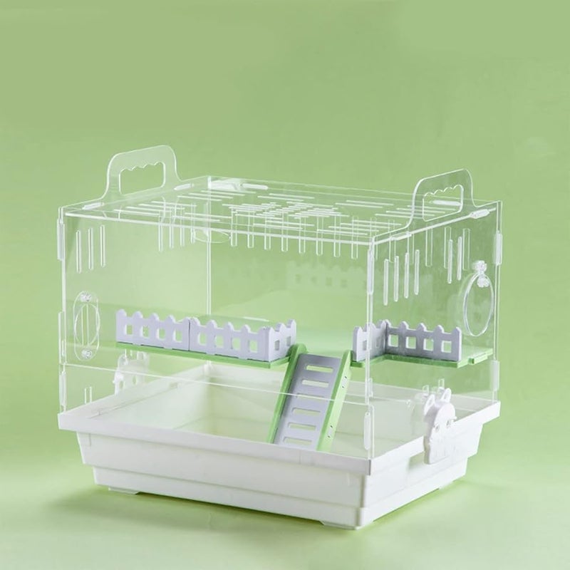 Purple Platform Transparent Hamster Cage Double Deck Habitat For Small Animals - Image 3