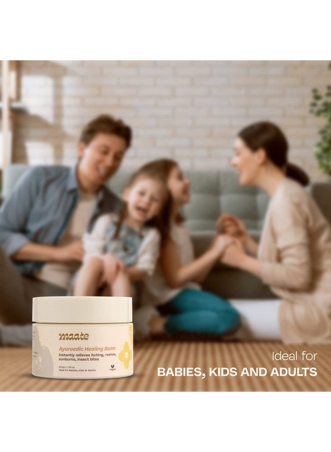 Maate Ayurvedic Healing Balm (50 gm) | Cream For Relieves Itching, Diaper Rashes, Sunburns, Insect Bites | Enriched with Tasmanian Pepperberry, Baobab Oil & Calendula | Dermatologically Tested - Image 5