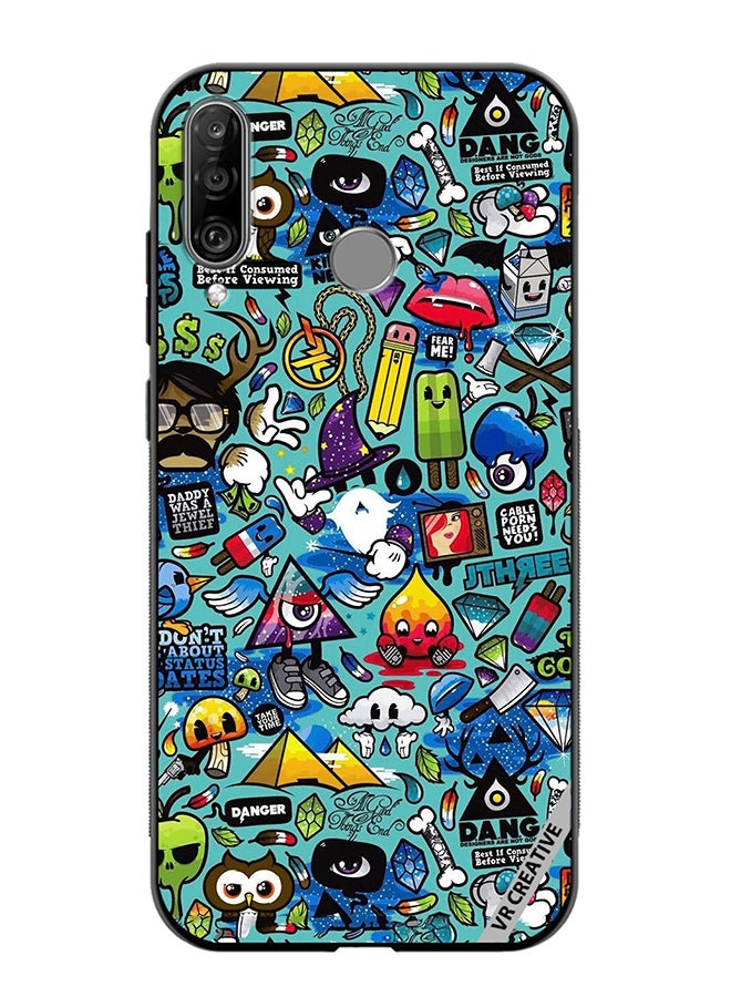 VR CREATIVE Protective Case Cover For Huawei P30 Lite Coooloie Design Multicolour - Image 1