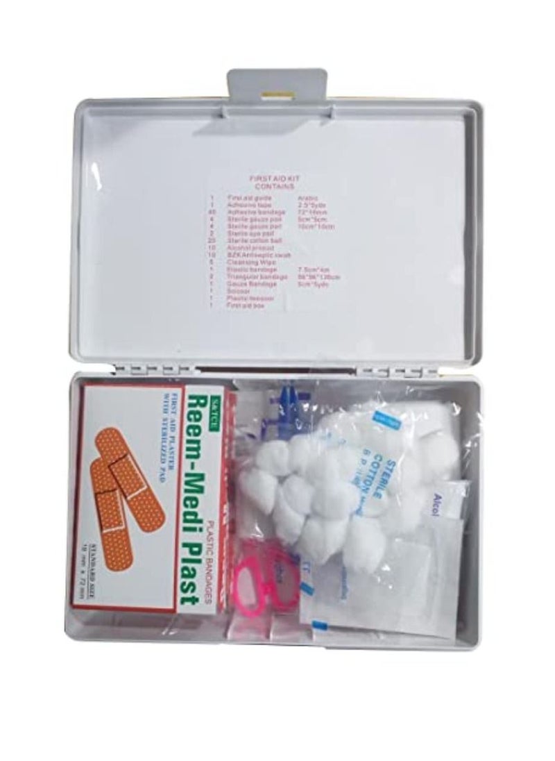 MedOne First Aid Emergency Kit Case Home Medical Box Portable Outdoor Travel Sports Medicine Treatment Hard Cover 104 Units In Bag Can Used For 25 Persons  - Image 2