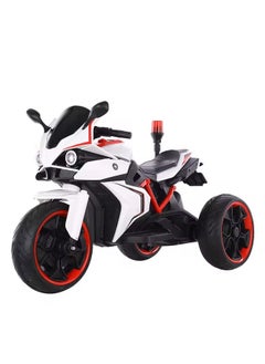 Generic Racing bike for children with light and music | Rechargeable Children's Bike Electric Bike for Children from 2 to 5 Years Old for Boys and Girls (White)  - Image 1
