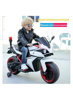 Generic Racing bike for children with light and music | Rechargeable Children's Bike Electric Bike for Children from 2 to 5 Years Old for Boys and Girls (White)  - Image 2