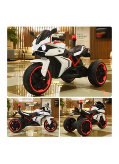 Generic Racing bike for children with light and music | Rechargeable Children's Bike Electric Bike for Children from 2 to 5 Years Old for Boys and Girls (White)  - Image 3