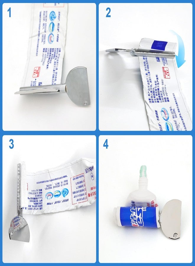 DENGXINWEI 4 Pcs Toothpaste Tube Squeezer,Keys Metal Roller Hair Dye Dispenser Tool, Stainless Steel Toothpaste Squeezers,Metal Tube Key Squeezers Tooth Paste Squeezer for Bathroom Cosmetic Paint Hand Cream - Image 4