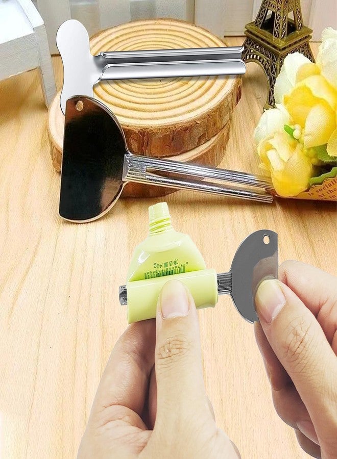 DENGXINWEI 4 Pcs Toothpaste Tube Squeezer,Keys Metal Roller Hair Dye Dispenser Tool, Stainless Steel Toothpaste Squeezers,Metal Tube Key Squeezers Tooth Paste Squeezer for Bathroom Cosmetic Paint Hand Cream - Image 5