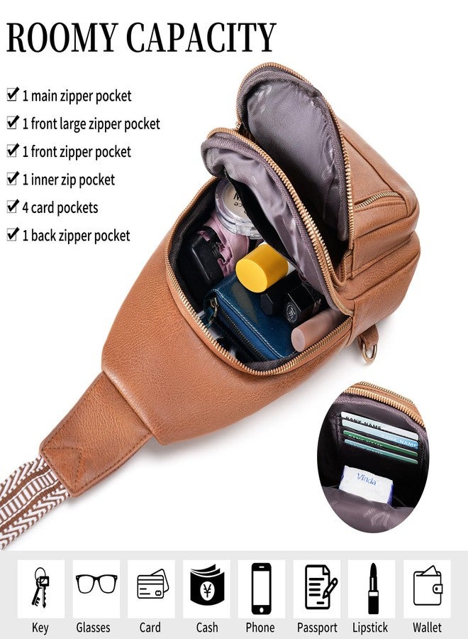 FALAN MULE Sling Bag Pu Leather Crossbody Bags for Women Trendy Chest Sling Purses Fanny Packs - Image 3