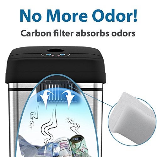 SensorCan Official AbsorbX Trash Can Deodorizer 3-Pack, All Natural Activated Charcoal Odor Absorber Stops Garbage Smells, Air Filter Freshener for 8 Gal and Larger Waste Bins with Compartment - Image 4