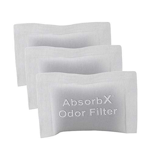 SensorCan Official AbsorbX Trash Can Deodorizer 3-Pack, All Natural Activated Charcoal Odor Absorber Stops Garbage Smells, Air Filter Freshener for 8 Gal and Larger Waste Bins with Compartment - Image 2