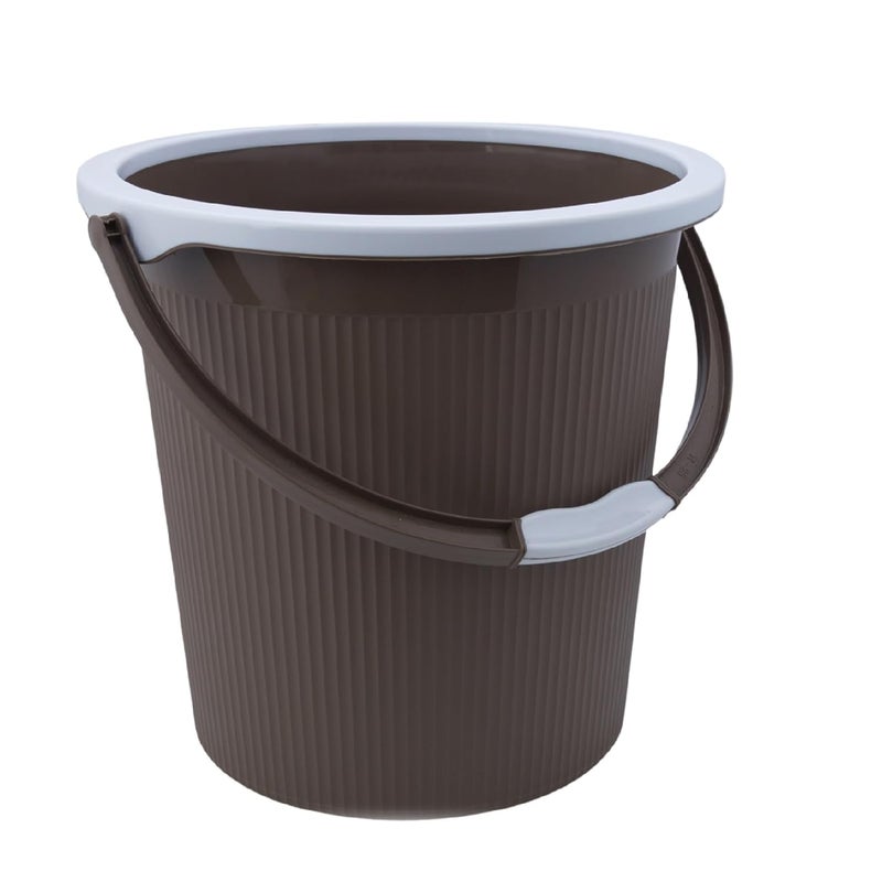 AIR O MATIC AIR O MATIC New Plastic Round Double Moulded Unbreakable Bathroom Bucket 20 LTR Dark Brown 