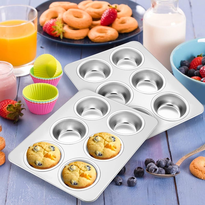Rinkle Trendz Aluminium Muffin TrayCup Cake Tray 6 Cups - Image 4
