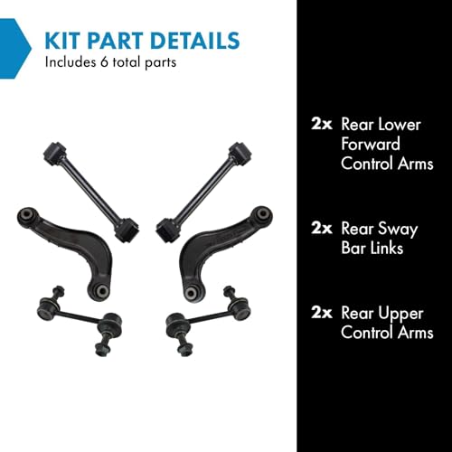 TRQ Rear Suspension Kit Control Arm Sway Bar Stabilizer Link Compatible with 2007-2010 Ford Edge Lincoln MKX - Image 2