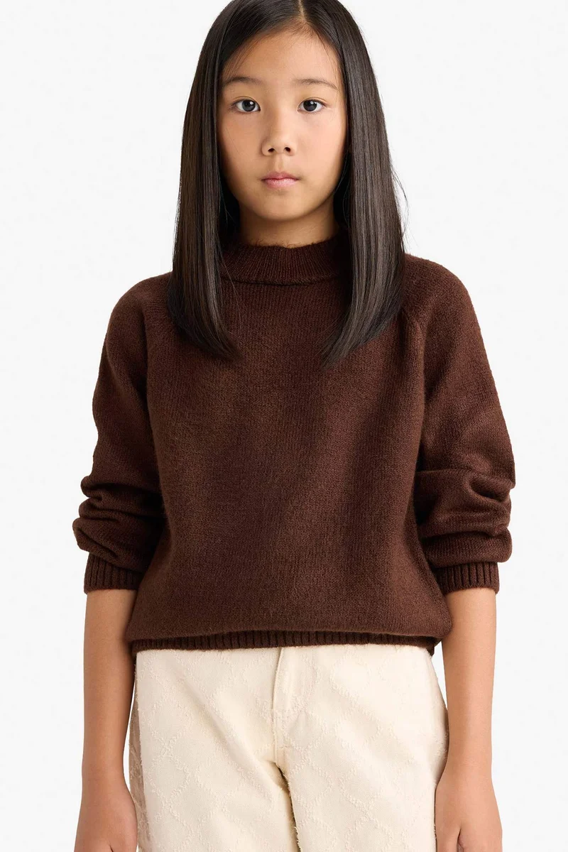 ديفاكتو Girl Regular Fit Crew Neck Pullover