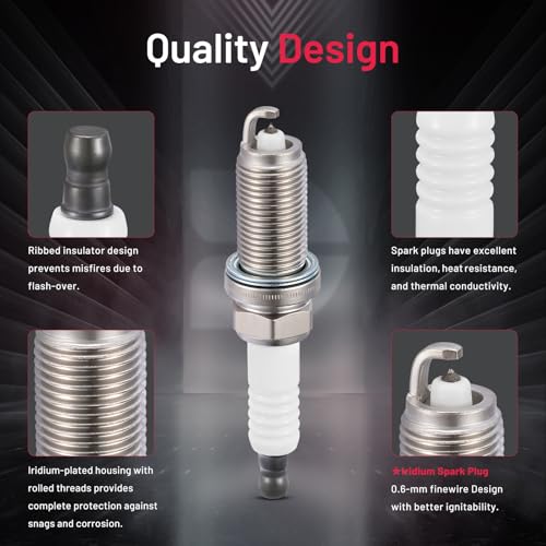 BDFHYK 6858 Iridium Spark Plugs Compatible with Lexus 06 GS300,07-11 GS350,13-15 GS350,07-11 GS450h,08-14 IS F,06-15 IS250,16-17 IS300,06-17 IS350,16-17 RC300,15-17 RC350 2.5L 3.0L 3.5L V6 Set of 8 - Image 4