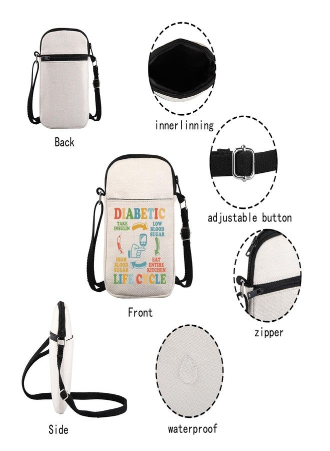 JXGZSO Diabetes Insulin Crossbody Bag Diabetic Life Shoulder Bag Diabetes Awareness Gift Fight Diabetes Gift (DIABETIC LIFE CB) - Image 3