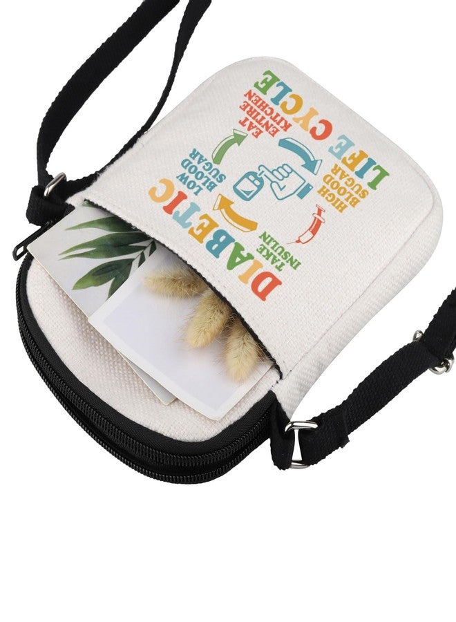 JXGZSO Diabetes Insulin Crossbody Bag Diabetic Life Shoulder Bag Diabetes Awareness Gift Fight Diabetes Gift (DIABETIC LIFE CB) - Image 4