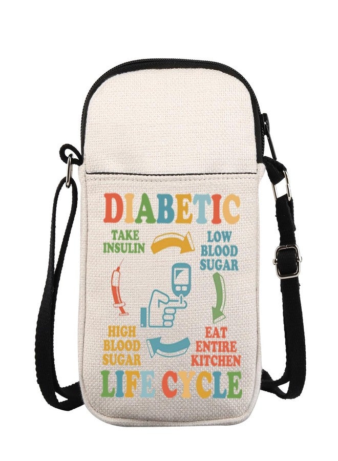 JXGZSO Diabetes Insulin Crossbody Bag Diabetic Life Shoulder Bag Diabetes Awareness Gift Fight Diabetes Gift (DIABETIC LIFE CB) - Image 1
