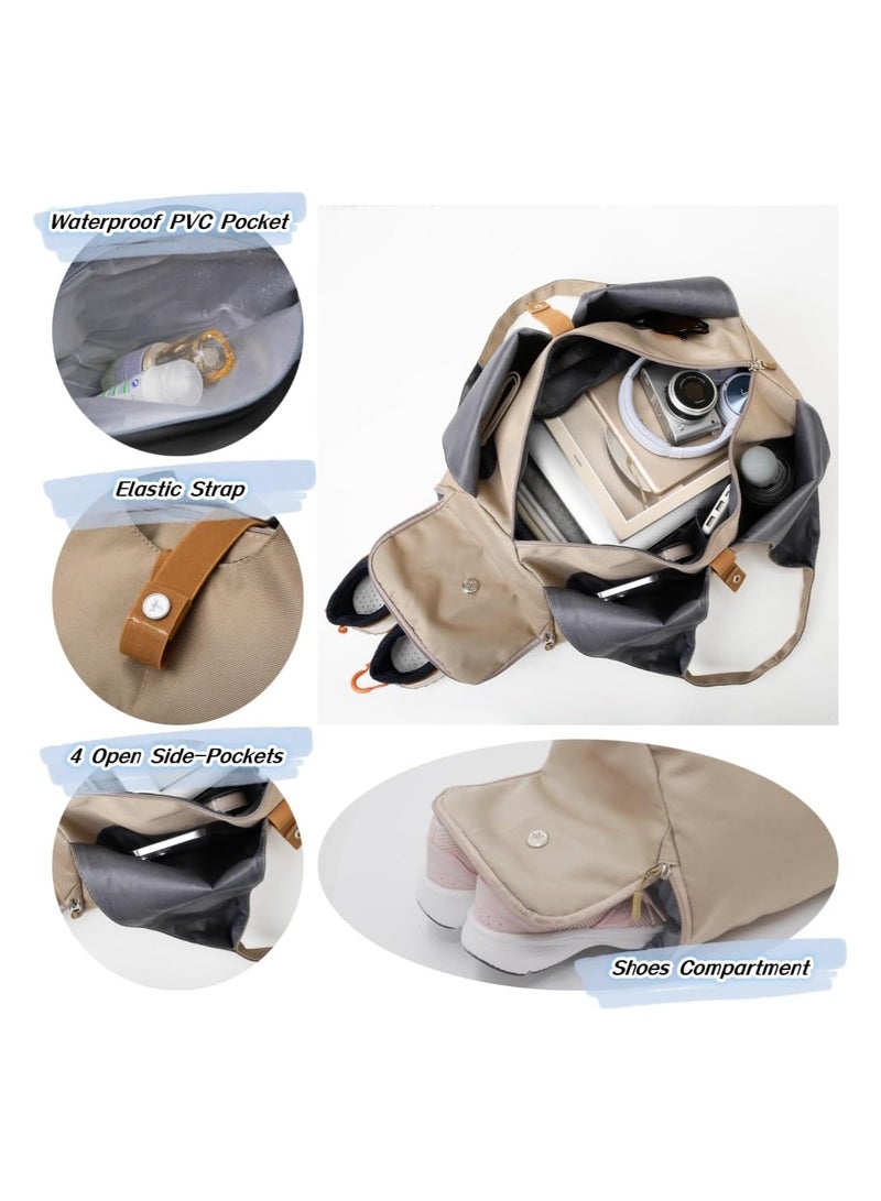 Anna Separate Dry and Wet Storage Independent Shoe Compartment Yoga Tote Bag for Yoga Mat and Fitness - Image 4