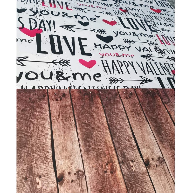 SJOLOON 6x9ft Valentines Backdrops for Photography Wood Floor Photography Backdrops Love for Photo Background for Party Studio Backdrop 10869 - Image 4